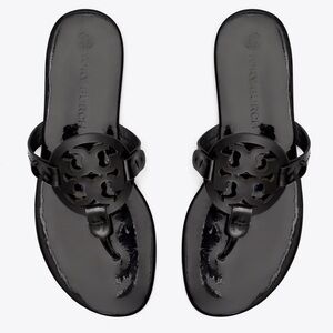 Tory Burch Black Leather Sandals